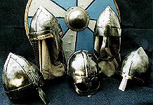 Viking and Saxon helmets