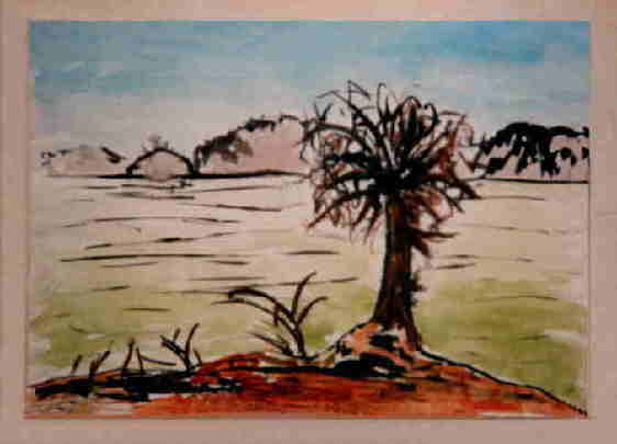 Tree stuck in the plain