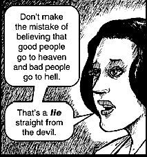 evil fanatic woman