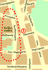 Karta �ver Kr�kestaden