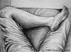 Lap,graphite on paper drawing 1988 Diane L. Keister. All Rights Reserved.