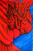 Sheets of Dreams II, acrylic on canvas 1990 Diane L. Keister. All Rights Reserved.