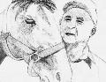 Old man and horse