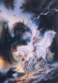 Lady on Unicorn Fighting a Beast
