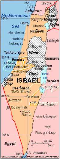 map of Israel