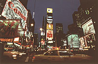 Times Sq. at night
