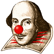 shakespeare with red nose