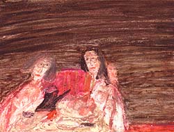 d8  3 x 3.5 in. pencil, charcoal & crayons / paper - 1998