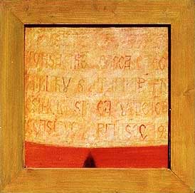 OLD BOOK  16 x 16 in. egg tempera on canvas, 1991