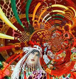 digital art photograph of Chinese wedding gown