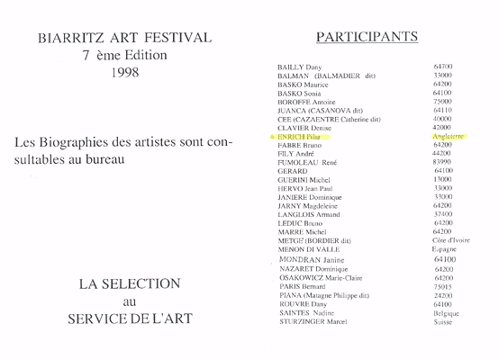 Invitation to Biarritz Art Festival