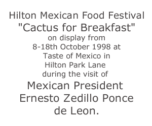 Invitation to Hilton Mexican Food Festival, october 1998.