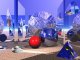 Red Ball in a Mirror Hall