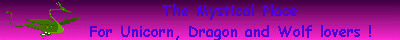 The Mystical Place! Great Links, Unicorns, Dragons & Wolves