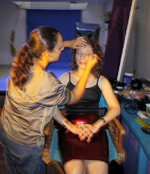 Lauren in make-up