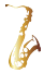 gold saxaphone graphic