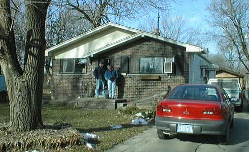 Charlie and Joe on front porch