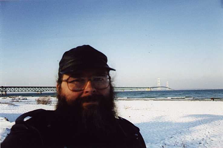 At the Mackinac Bridge, November 2000