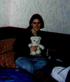 Me and my teddy bear at our hotel