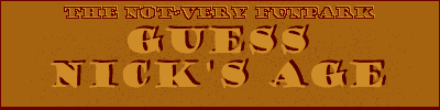 The Not-Very Funpark presents Guess Nick's Age