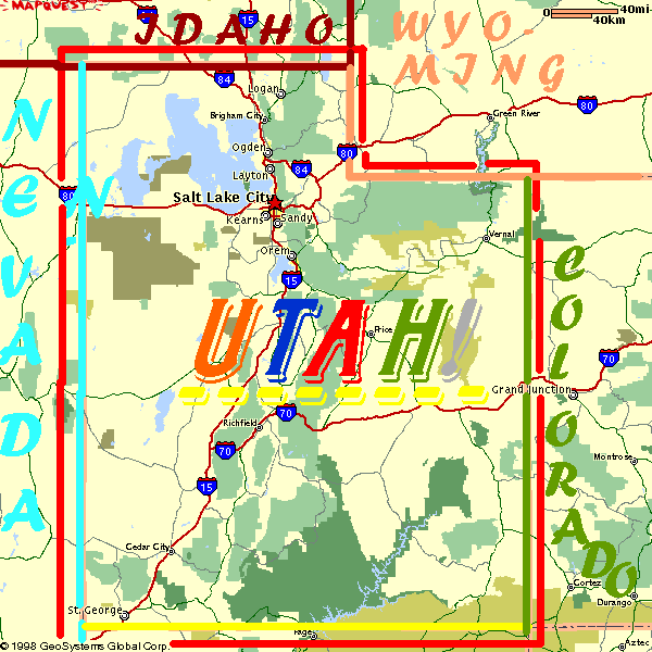 Map of Utah