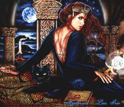 Send a women in fantasy art greeting card