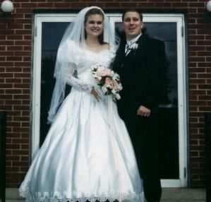 Jen & Gary outside the church