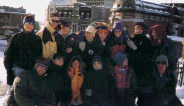 School people and Terry on the Qubec wall!