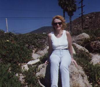 My mother at the beach!
