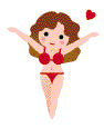 Girl blowing kisses