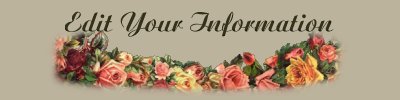 Edit your Information