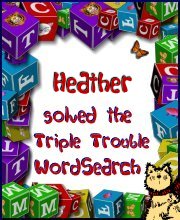 I Solved the Triple Trouble Wordsearch