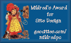 Mildred's Award For Site Design