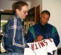 Phil and Ozzie - Signing the Jersey