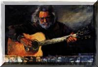 Wonderful painting of Jerry with guitar