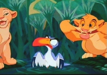 Simba and Nala ticking Zazu off