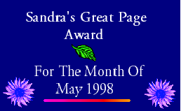 A award from Sandra 
