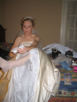 Helping Cindy with Dress