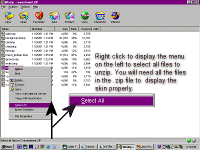 Selecting more than one file to extract