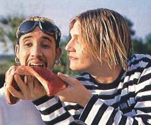 Nick feeding AJ a ....raw steak???