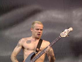 Flea on stage