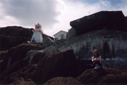 Me in St John's harbour, Newfoundland, May 2000
