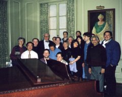 Piano Technology class of 1998 with Henry Steinway, in Steinway Hall, New York, March 1998