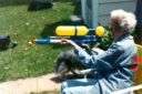 Grandma with Super Soaker