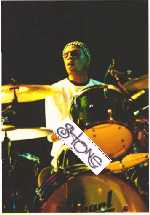 Oscar Harrison playing drums