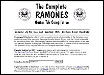 The Complete Ramones Guitar Tab Compilation