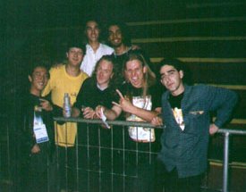 Steel Warrior hangs out with Kai and Dan from Gamma Ray