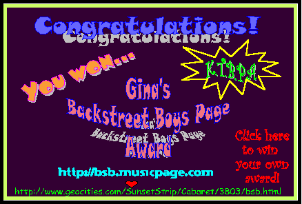 Gina's BSB Page Award