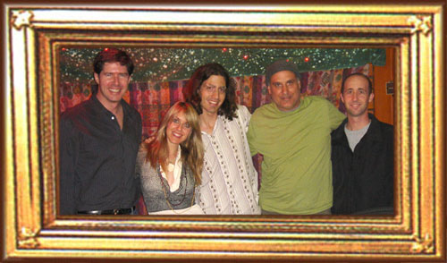 Producer John Alagia, Liz Phair, Guitarist Dino Meneghin, Engineer Brian Scheuble, Assistant Engineer Jeff Robinette at Village Recording Studios in Los Angeles, CA