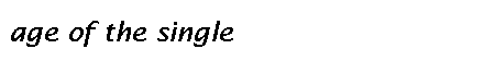 age of the single